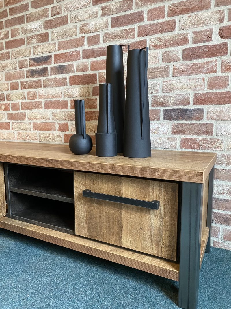 Tv Meubel Kinga Industrieel Metaal Hufterproof 200cm - Afbeelding 2
