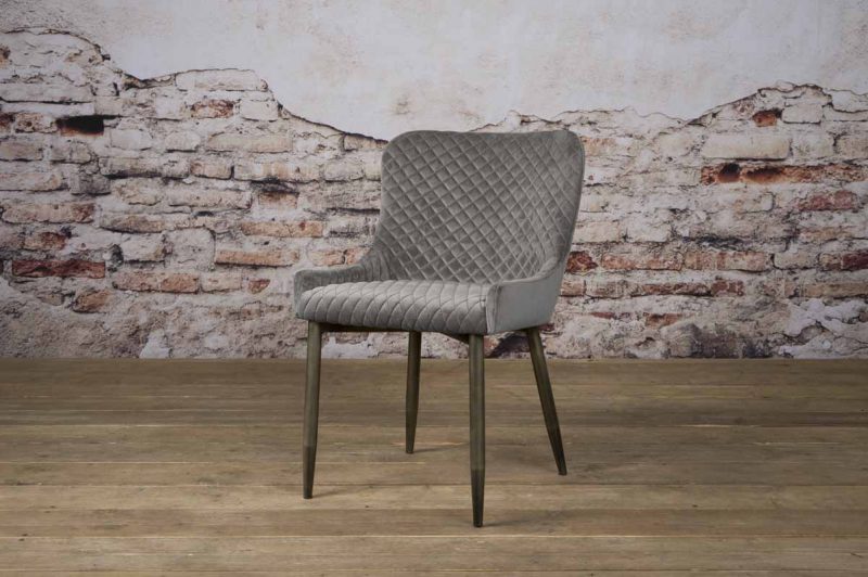 Eetkamerstoel Oledo fabric Bluvel 14 Grey Towerliving