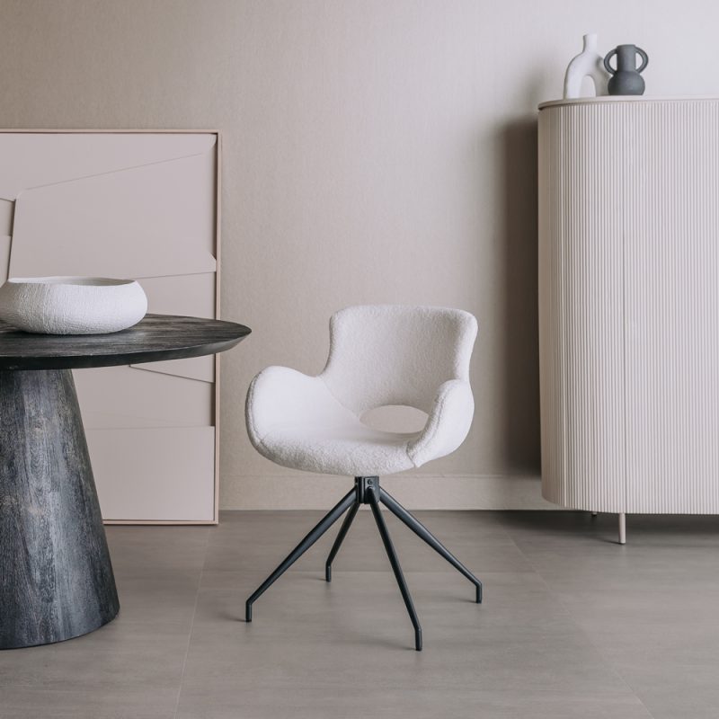 Armstoel Campo Draaibaar White Teddy Towerliving