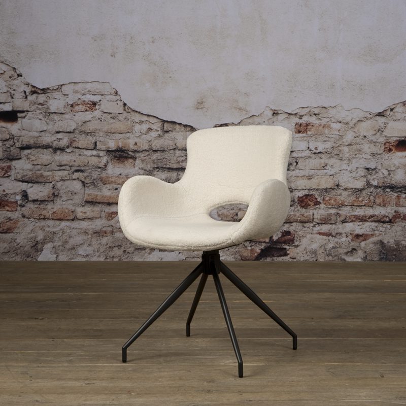 Armstoel Campo Draaibaar White Teddy Towerliving