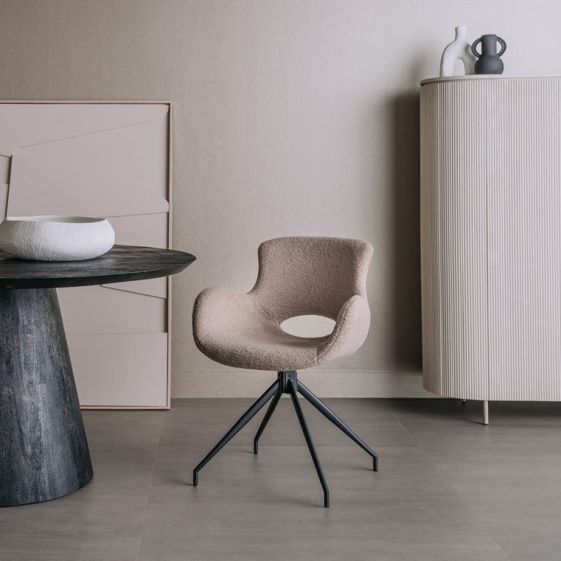 Armstoel Campo Draaibaar Light Brown Teddy Towerliving