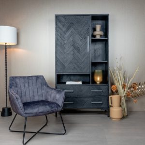 Fauteuil Monte Velvet Antracite