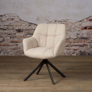 Armstoel Alba Draaibaar Naturel Towerliving