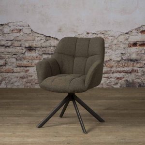 Armstoel Alba Draaibaar Dark Brown Towerliving