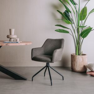Armstoel Ortana Draaibaar Dark Brown Towerliving