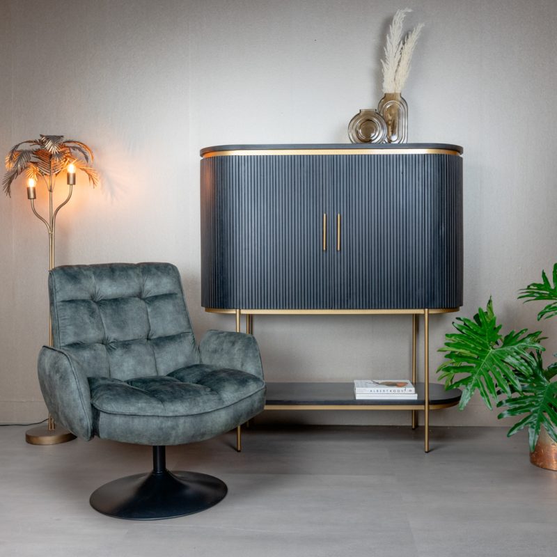 Fauteuil Draaibaar Coffeechair Tropea Velvet Dark Green