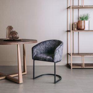 Armstoel Pellaro Donkergrijs Velvet
