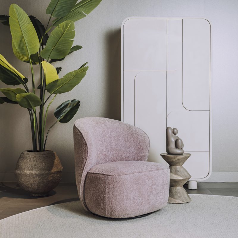 Fauteuil Belvi Old Pink