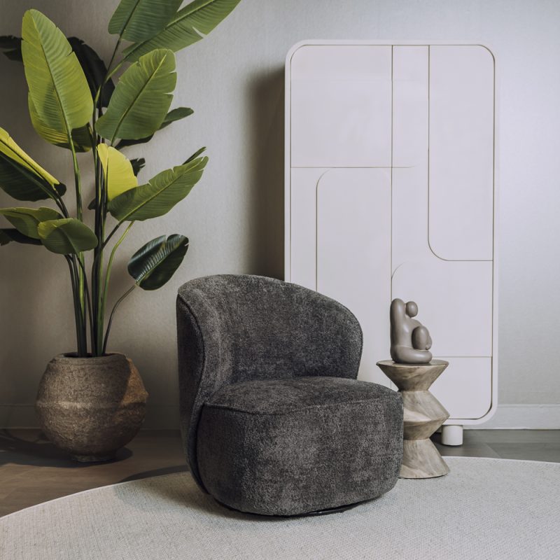 Fauteuil Belvi Dark Grey