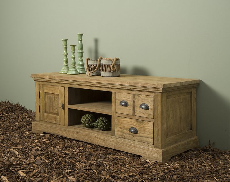 Tv Meubel Bologna Gerecycled Teak 145cm Towerliving