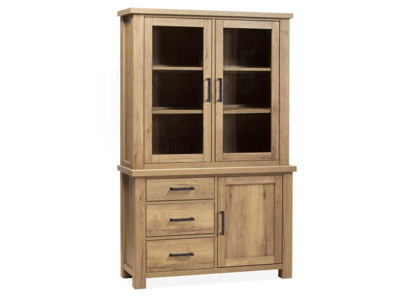 Vitrinekast Newcastle Eikenhout 126cm
