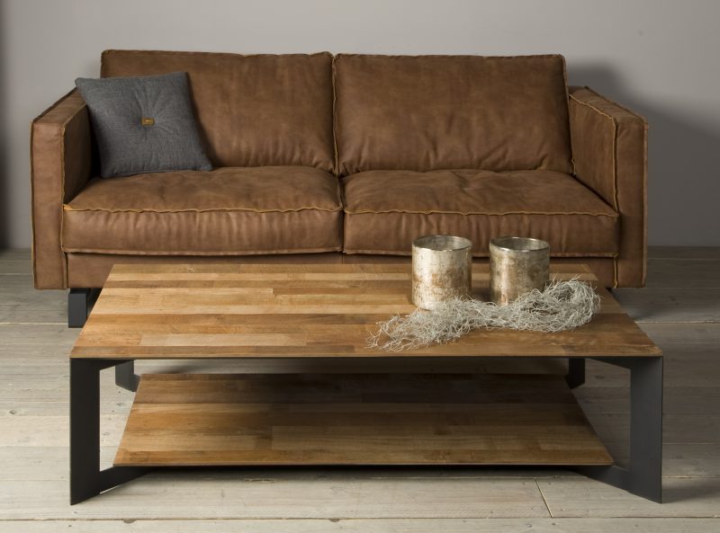 Coffee Table Pandora Staal Teakhout 135 cm Towerliving