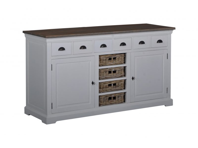 Dressoir Napoli Landelijk Wit 161cm