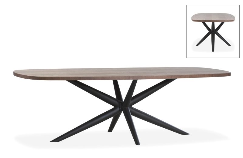 Eettafel Gianlucca Ovaal Hout Sheesham Hufterproof 180cm