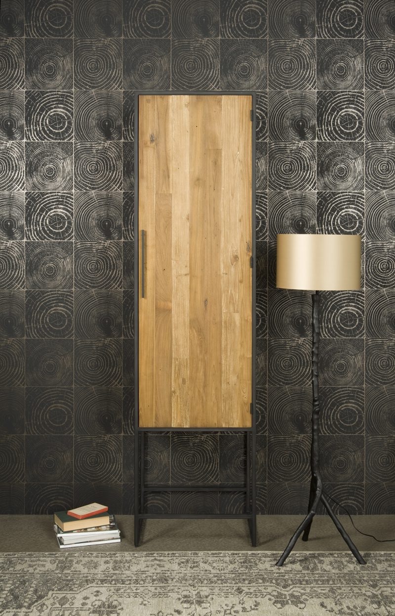 Cabinet Felino Recycled Teakhout Met Stalen Frame 60cm Right