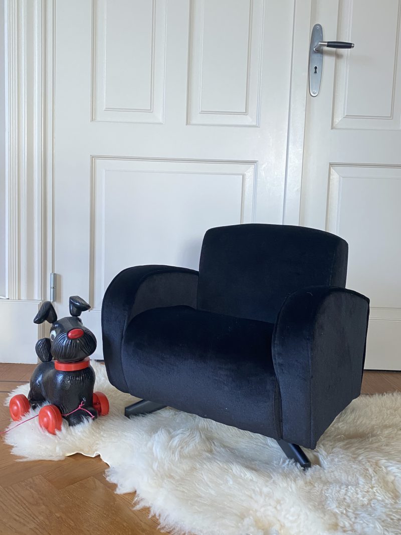 Kinderfauteuil Tekkie Duke Velvet Black