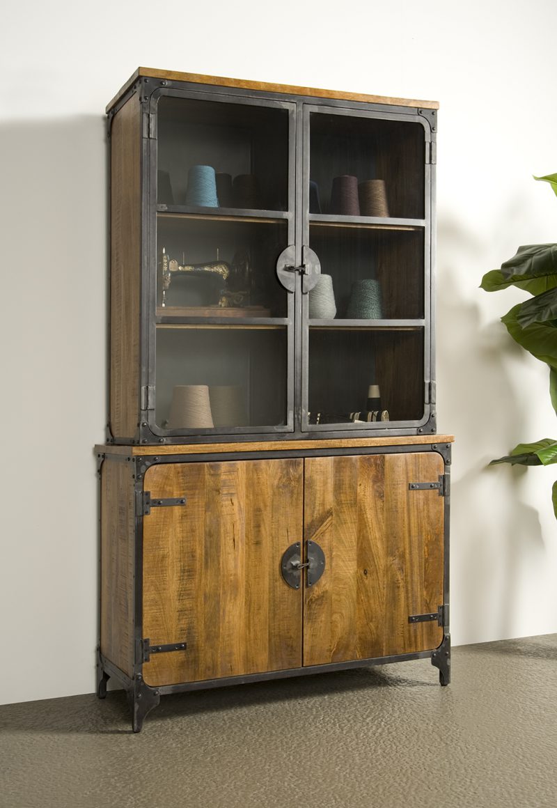 Cabinetkast Basto Metaal Mango Hout Brown 120cm Towerliving