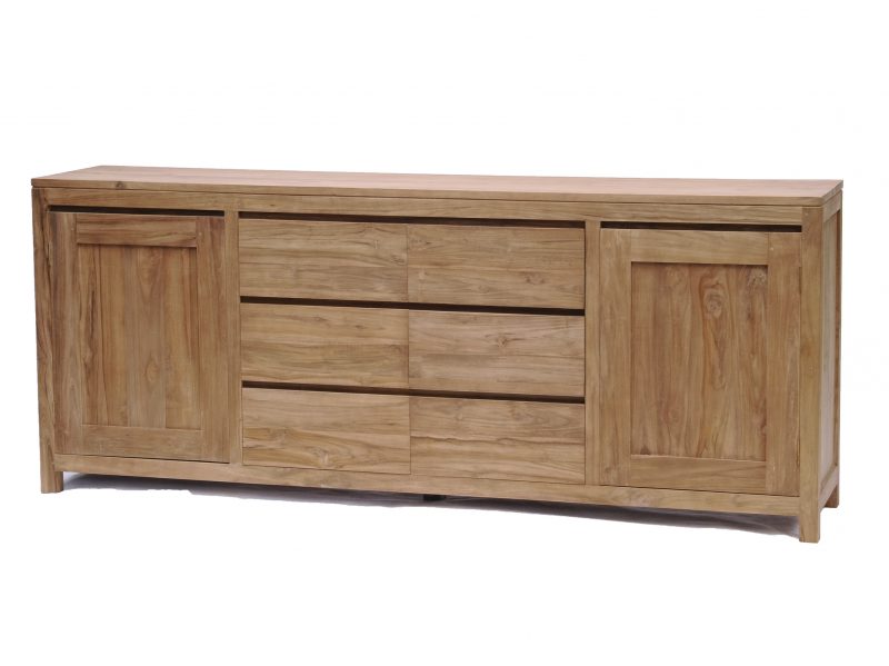Dressoir Corona Natural Teak 220cm Towerliving