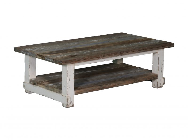 Koffietafel Daan witte grijze Vintage-Look 140cm Towerliving