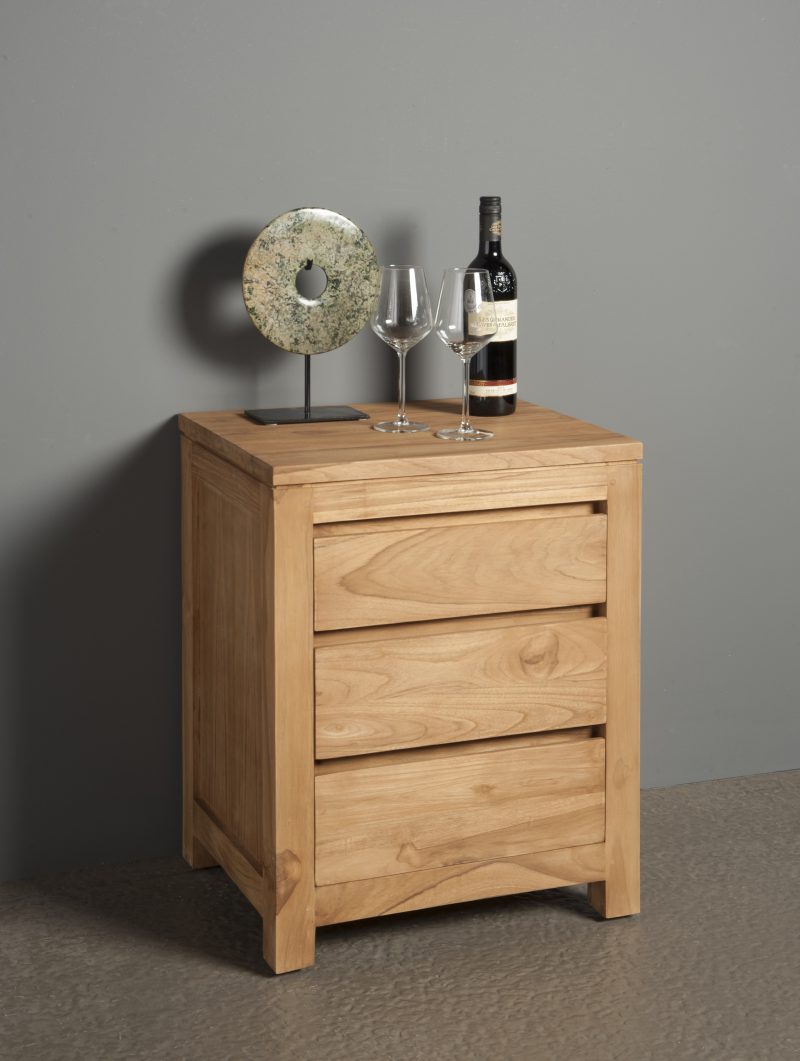 Nachtkastje Corona Natural Teak 50cm