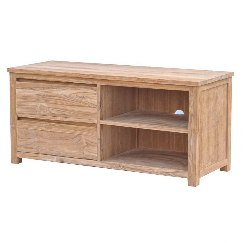 Tv Meubel Corona Natural Teak 130cm Towerliving