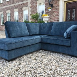 Bank Met Lounge Mammoet 1,5 Zits Velvet Aqua