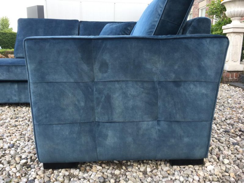 Bank Met Lounge Mammoet 1,5 Zits Velvet Aqua