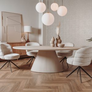 Mello eetkamertafel Ovaal Beige 220cm