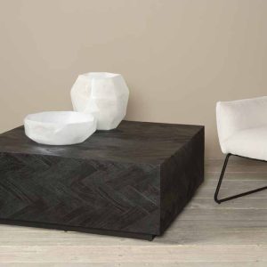 Salontafel Ziano Zwart Visgraat 100cm Towerliving