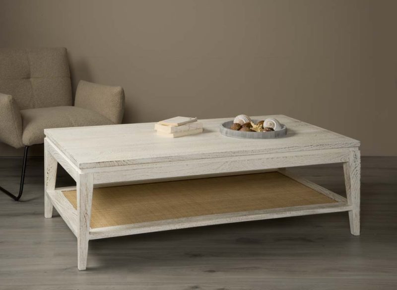 Salontafel Vincenza Rotan Mango hout 135cm