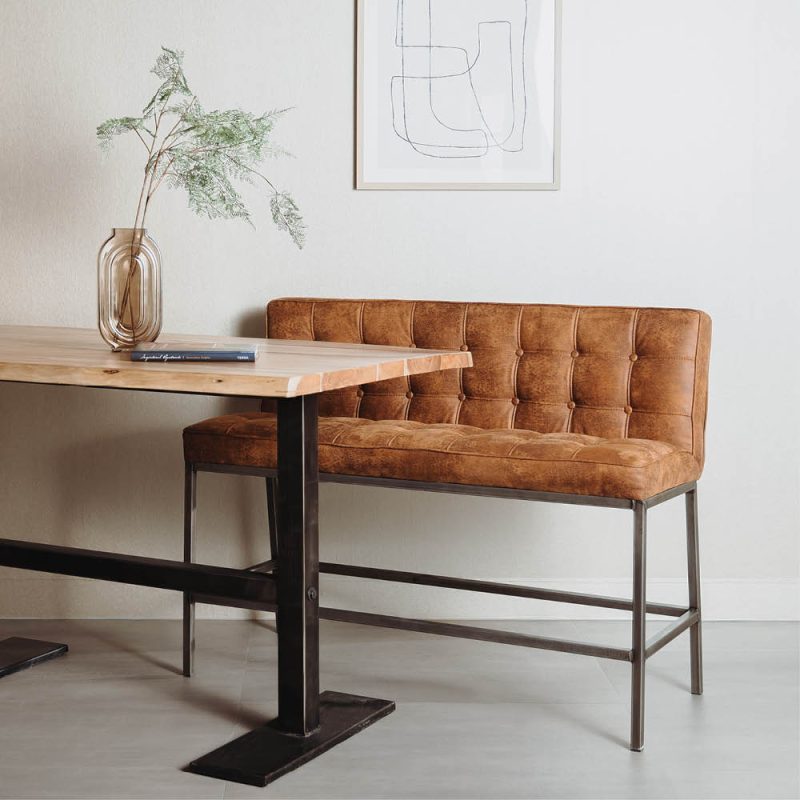 Bar eettafelbank Vasco Gognac 130cm