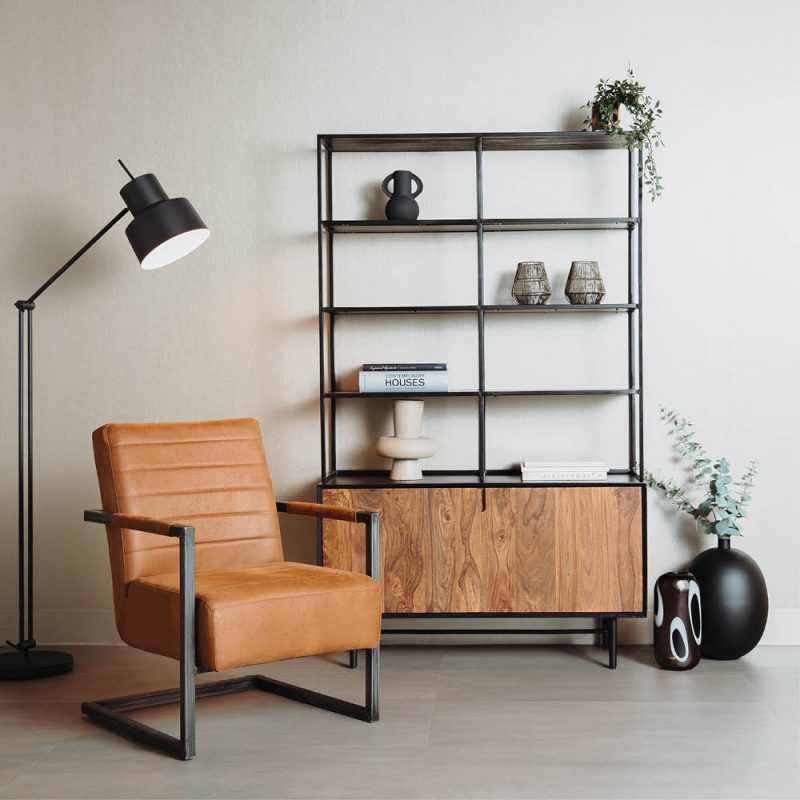 Fauteuil Rocca Bull Cognac