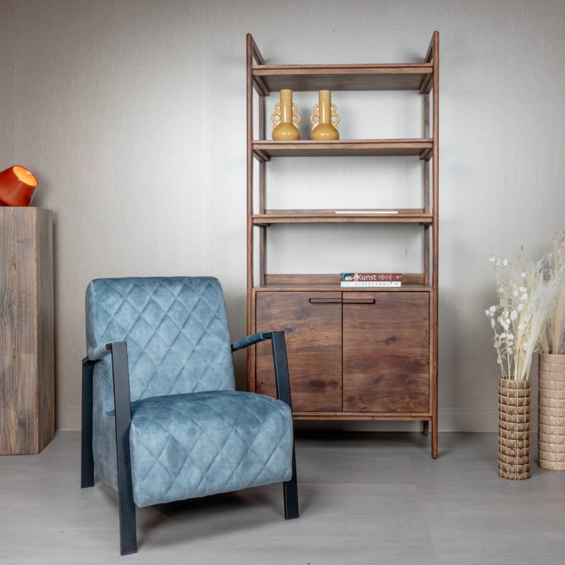Fauteuil Coffeechair Villa Velvet Light Bleu
