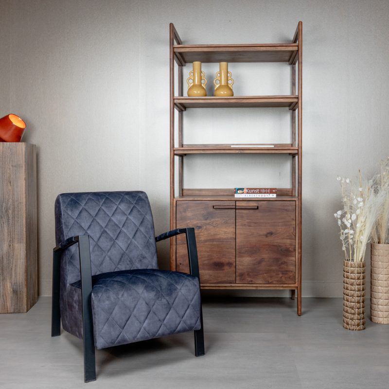 Fauteuil Coffeechair Villa Velvet Antracite