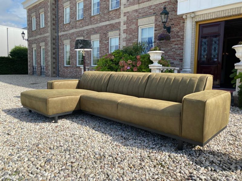 Bank Met lounge Parijs Retro Industrieel Moss Groen