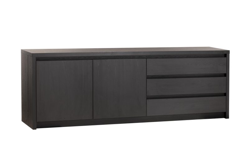 Dressoir Milanello Zwart Hout Hufterproof 242cm