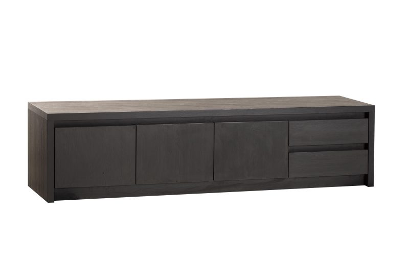 Tv meubel Milanello Zwart Hout Hufterproof 208cm