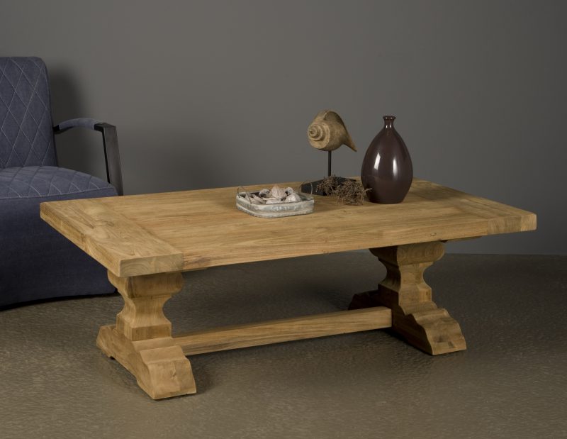 Kloostersalontafel Le Mans Natural Teakhout 135cm Towerliving