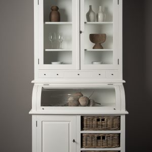 Cabinetkast Bristol Landelijk Wit met klep 113cm