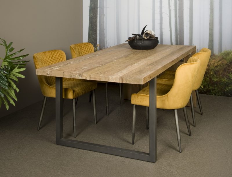 Complete Eethoek Towerliving Lucca Tafel 240cm 6x Oledo Eetkamerstoel