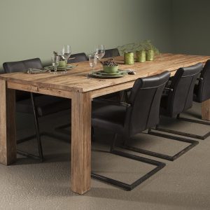 Eettafel Lorenzo Gerecycled Teakhout 160cm Towerliving