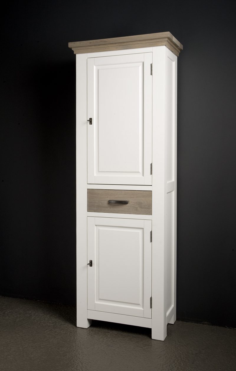 Cabinetkast Parma Wit Met Eikenhout 70cm