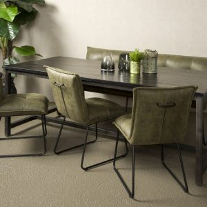 Eettafel Paterno Zwart Mango Hout 180cm Towerliving
