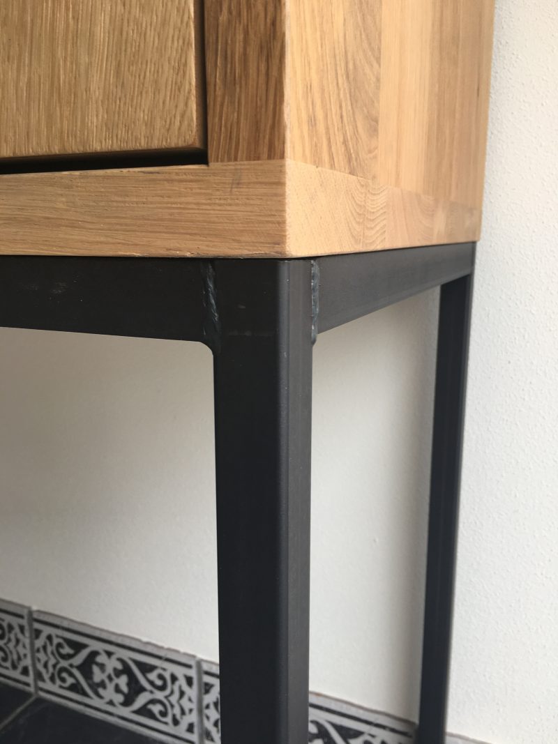 Tyrex  Kruisvoetcabinet Eikenhout Staal 92cm Markusjohn - Afbeelding 7
