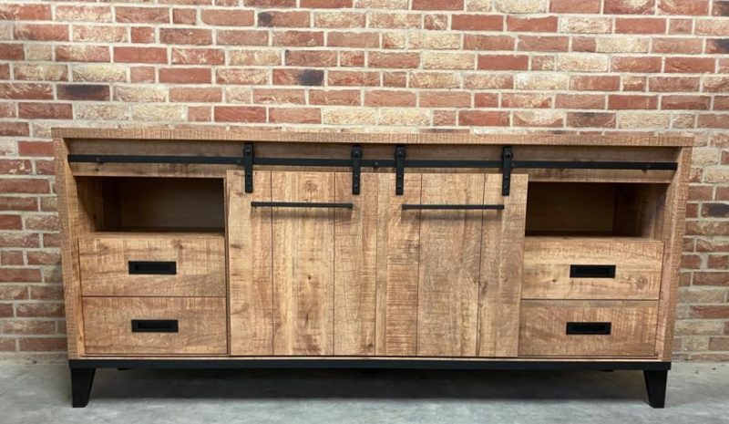 Dressoir Vigo Industrieel Metaal Hufterproof 210cm - Afbeelding 4