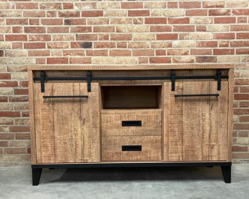 Dressoir Vigo Industrieel Metaal Hufterproof 160cm - Afbeelding 4