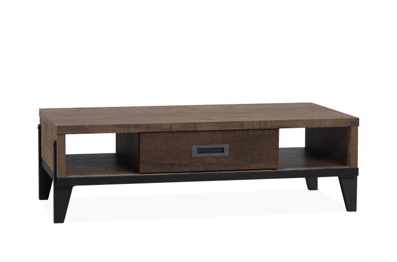 Salontafel Vigo Dark Mango Industrieel Metaal Hufterproof 137cm
