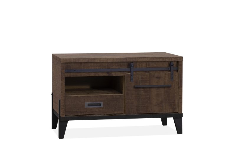 Tv meubel Vigo Dark Mango Industrieel Metaal Hufterproof 112cm