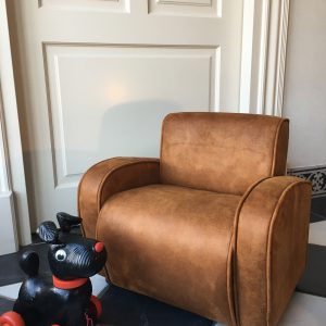 Kinderfauteuil Tekkie 1 zits Hufterproof Cognac