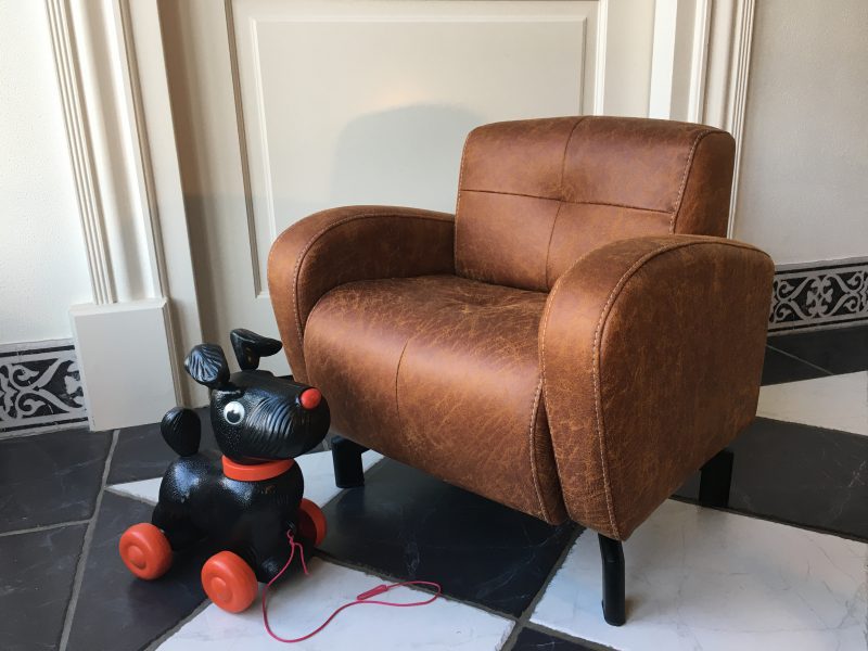 Kinderfauteuil Tekkie Hufterproof Cognac